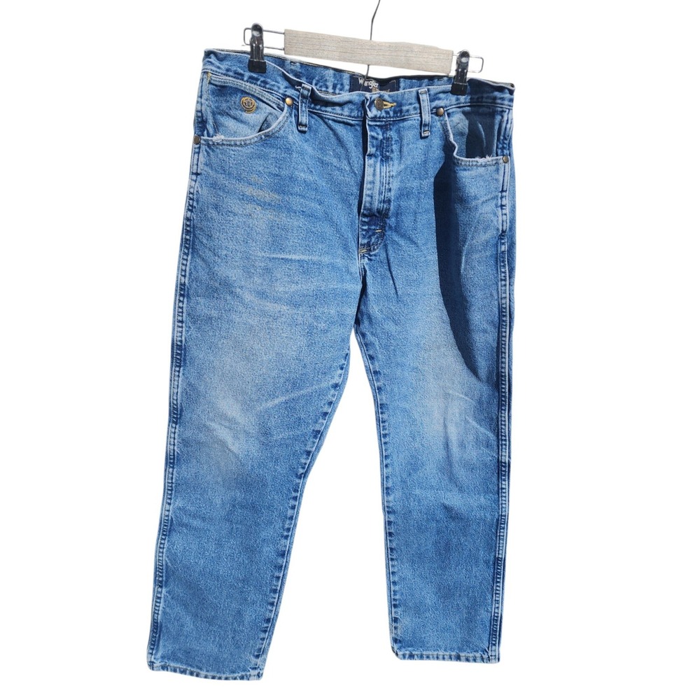 Wrangler George Strait Collection Mens Blue Denim Jeans 36x30 Med Wash 1013MGSHD